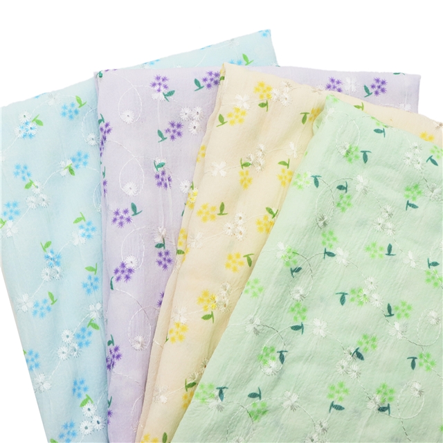 embroidery flower chiffon fabric pink,50*125cm(19.7*49.2