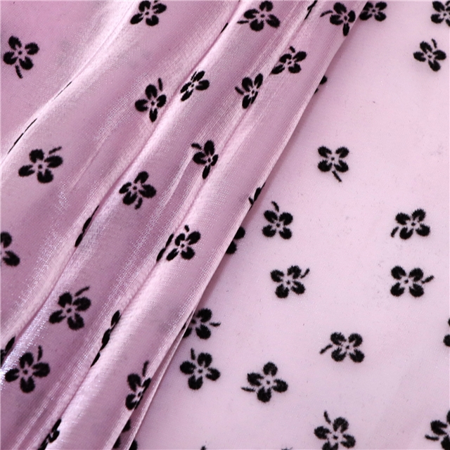 mesh velvet flower organza fabric