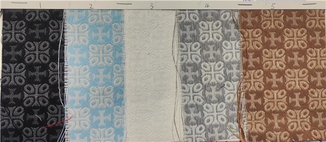 ethnic style geometric diamond pattern color woven jacquard fabric