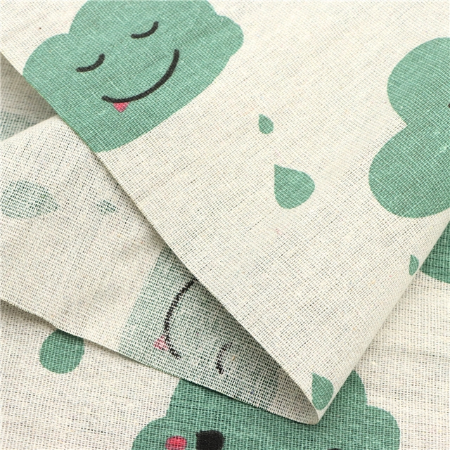cloud print linen fabric