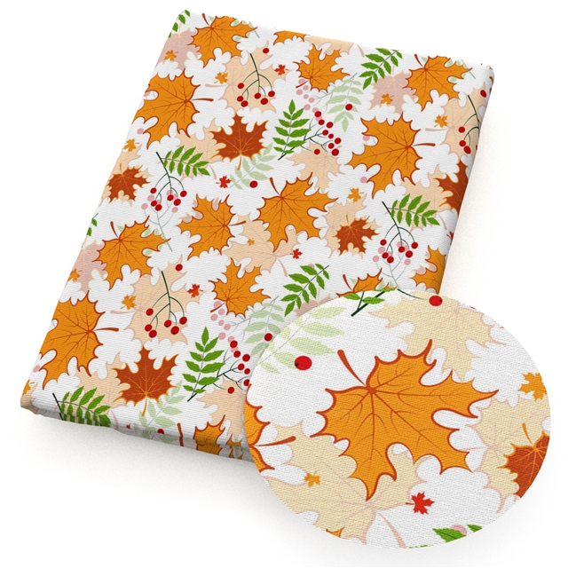 polyester cotton maple leaf series polyester cotton fabric set (4 pcs/set) polyester cotton fabric,20*20cm(7.9*7.9