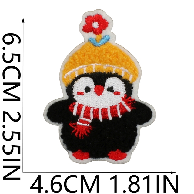 back with glue cute penguin towel embroidery patch (back with glue)