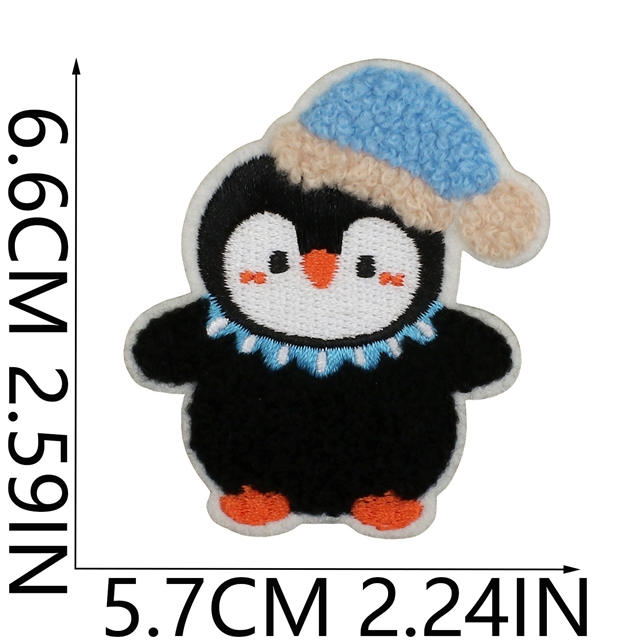 back with glue cute penguin towel embroidery patch (back with glue)