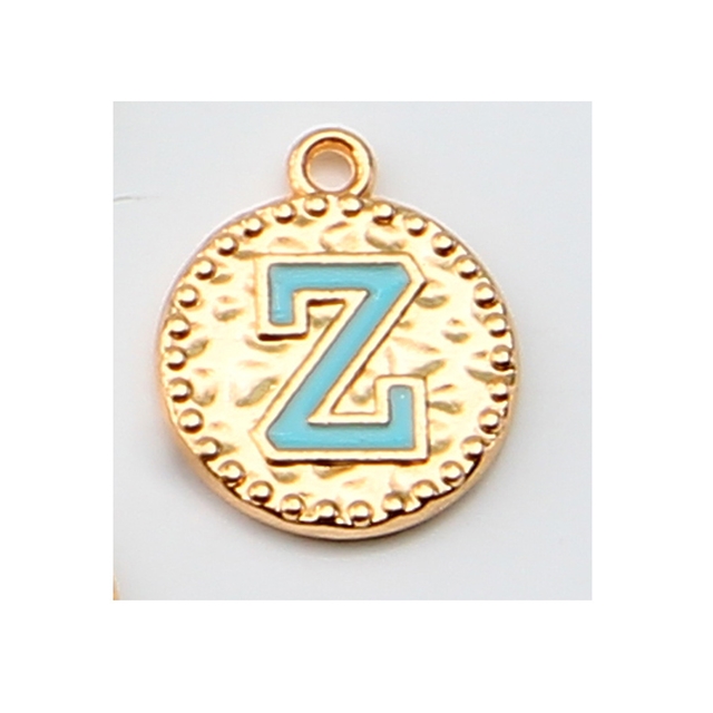 alloy 26 letter double-sided oil dripping alloy pendant