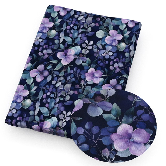 polyester cotton owl mushroom flower series polyester cotton fabric set (10 pcs/set)