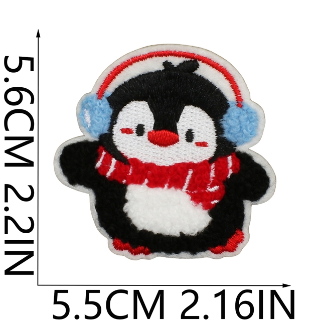 back with glue cute penguin towel embroidery patch (back with glue)