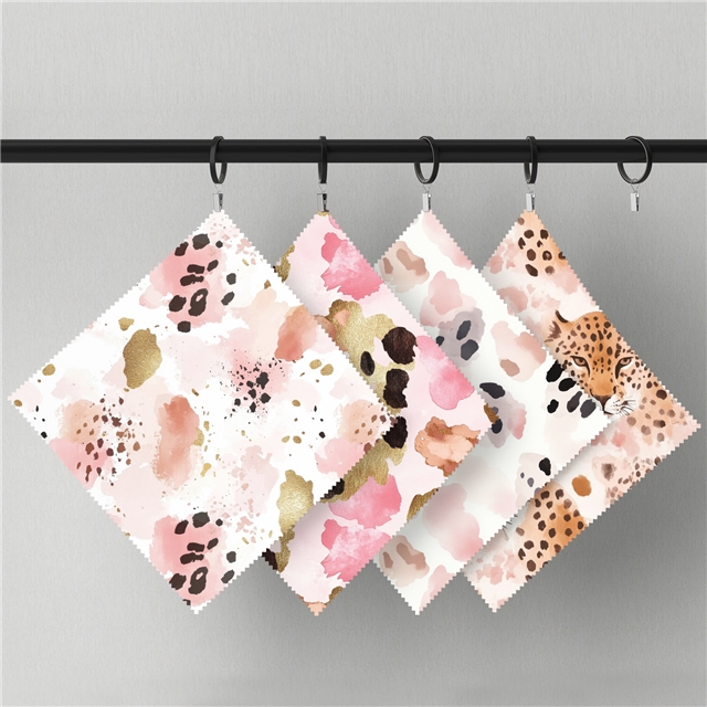 polyester cotton geometric leopard series polyester cotton fabric set (10 pcs/set) polyester cotton fabric,50*45cm(19.7*17.7