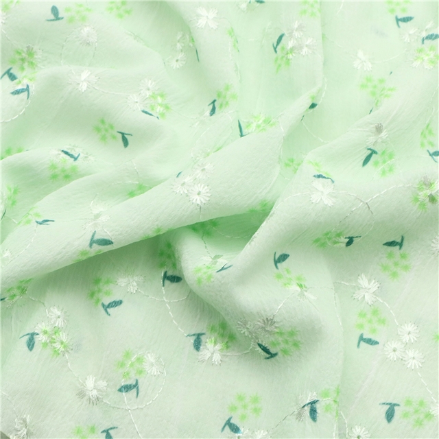 embroidery flower chiffon fabric pink,50*125cm(19.7*49.2