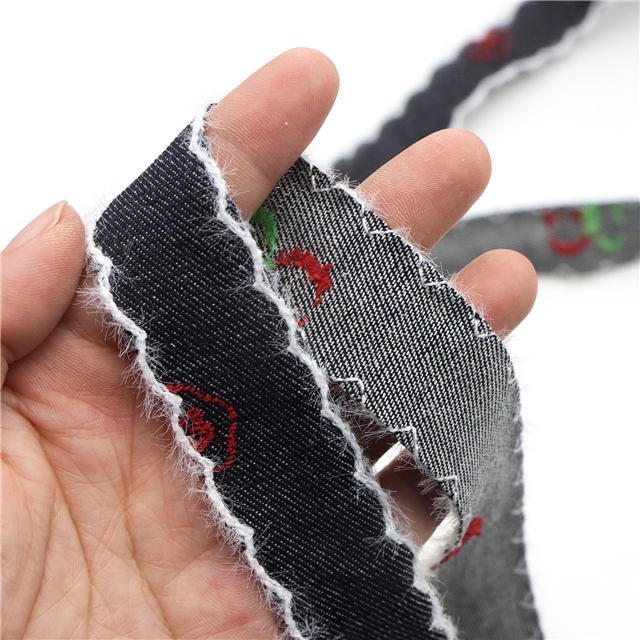 cherry denim moon ribbon