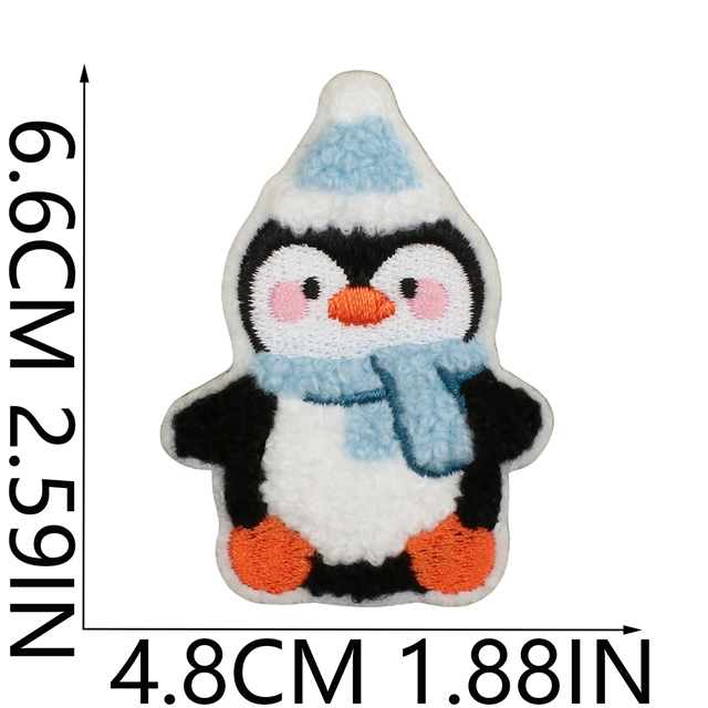 back with glue cute penguin towel embroidery patch (back with glue)