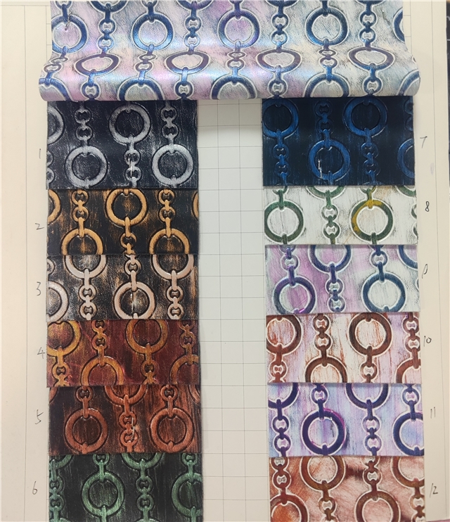 synthetic leather bump texture chain rubbing faux leather