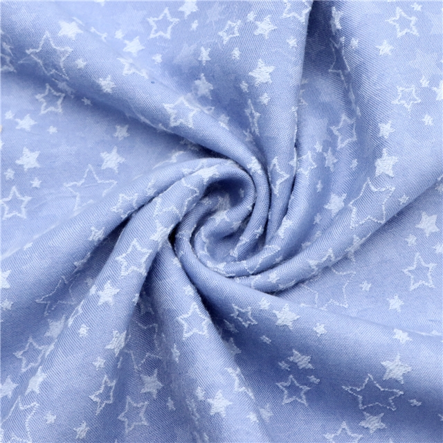 Solid Color Star Jacquard Fabric 3#blue,50*140cm(19.7*55.1