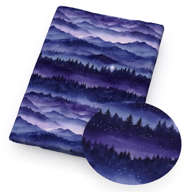 polyester cotton owl mushroom flower series polyester cotton fabric set (10 pcs/set)