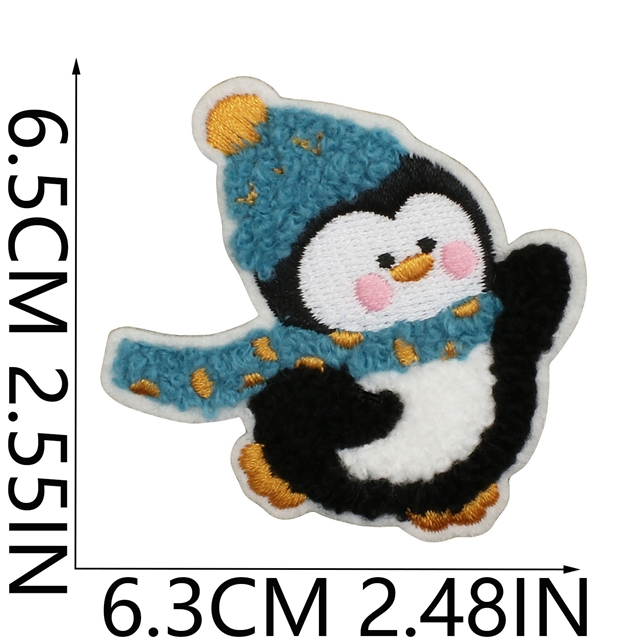 back with glue cute penguin towel embroidery patch (back with glue)