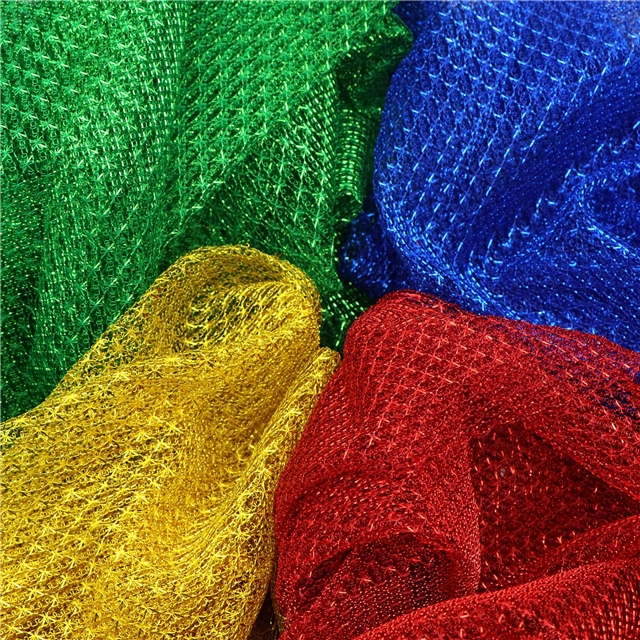 gold and silver wire diamond pattern hollow mesh fabric 15#,50*150cm(19.7*59.1