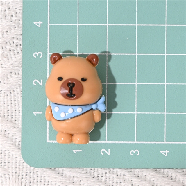 rubber 3d cartoon cute scarf capybara rubber beads