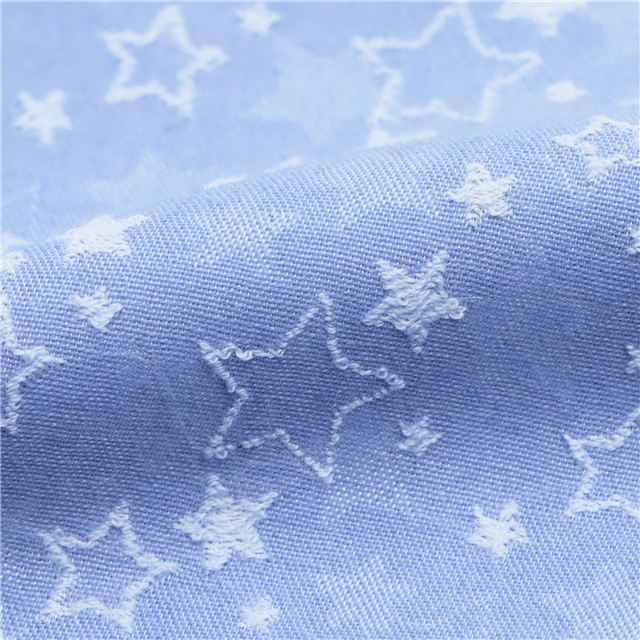 Solid Color Star Jacquard Fabric 3#blue,50*140cm(19.7*55.1