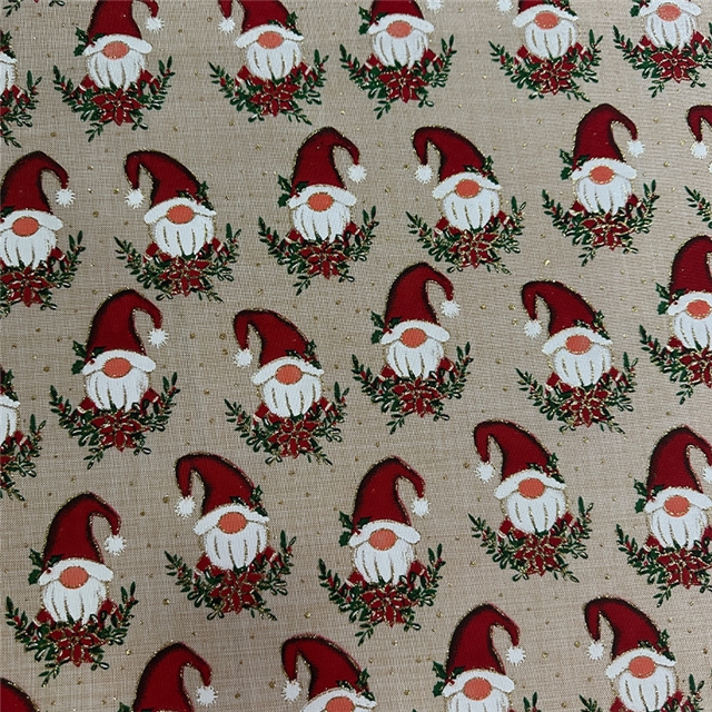 glitter christmas snowflake imitation linen