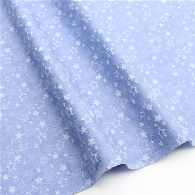 Solid Color Star Jacquard Fabric 3#blue,50*140cm(19.7*55.1