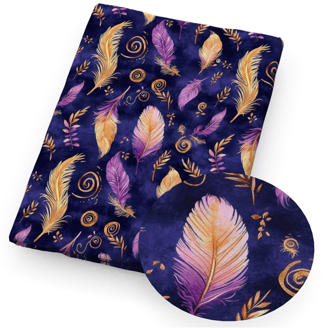 polyester cotton owl mushroom flower series polyester cotton fabric set (10 pcs/set)