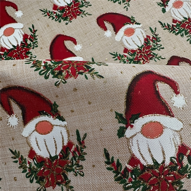 glitter christmas snowflake imitation linen