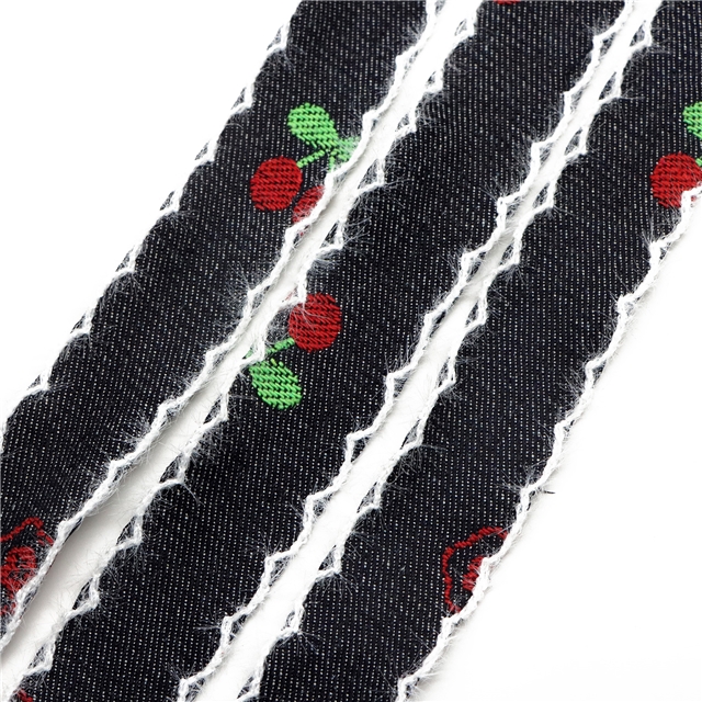 cherry denim moon ribbon