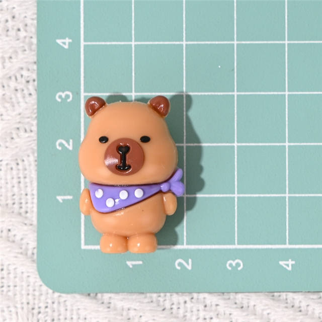 rubber 3d cartoon cute scarf capybara rubber beads