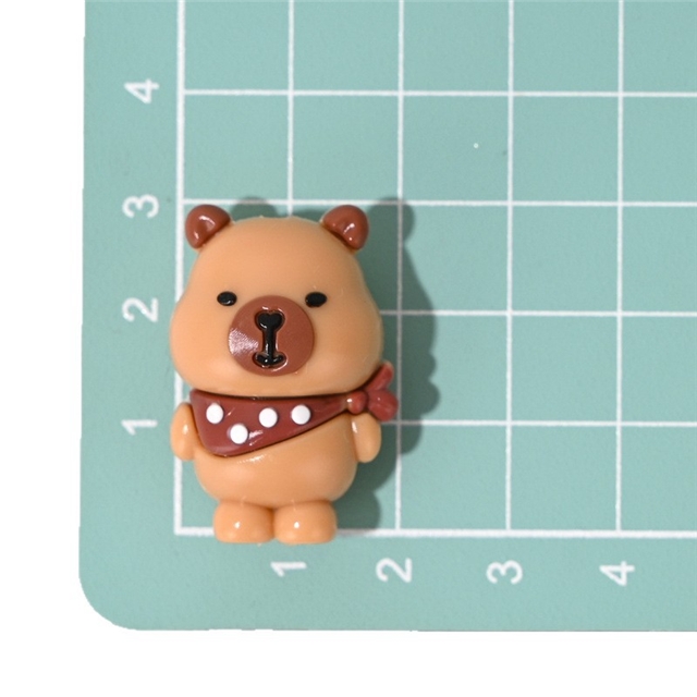 rubber 3d cartoon cute scarf capybara rubber beads