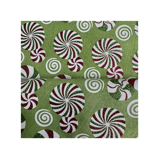 glitter christmas candy imitation linen