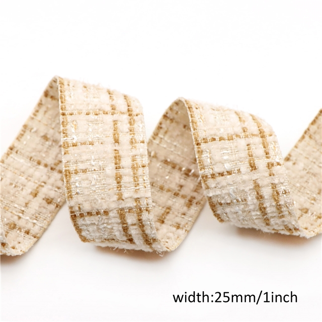 plaid fleece ribbon