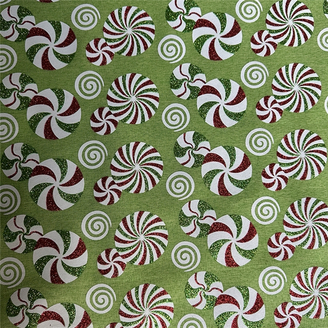 glitter christmas candy imitation linen