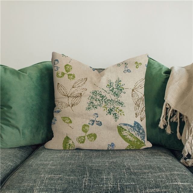 small fresh printed linen fabric