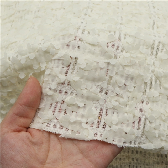 flower ribbon embroidered lace fabric