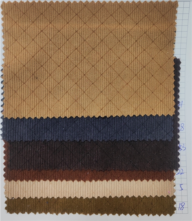 plain diamond patterned corduroy fabric