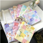 splicing grid floral girl cotton printed fabric
