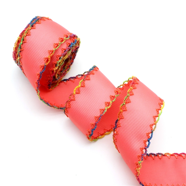 grosgrain red series grosgrain double layer two-color hook ribbon