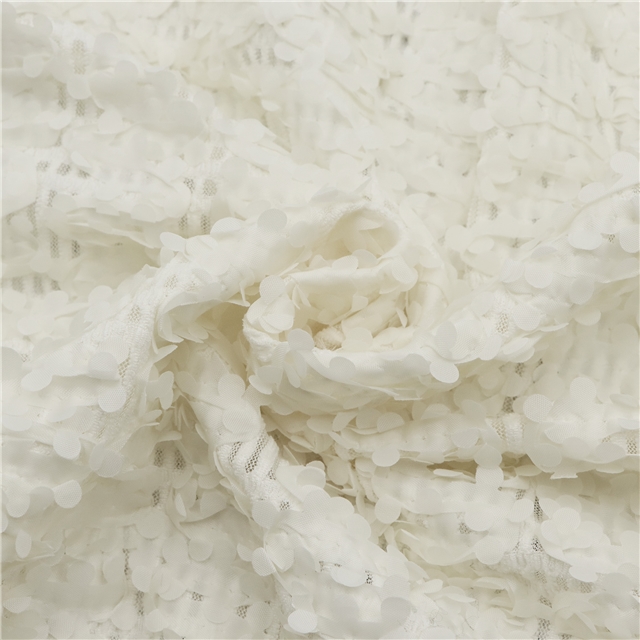 flower ribbon embroidered lace fabric