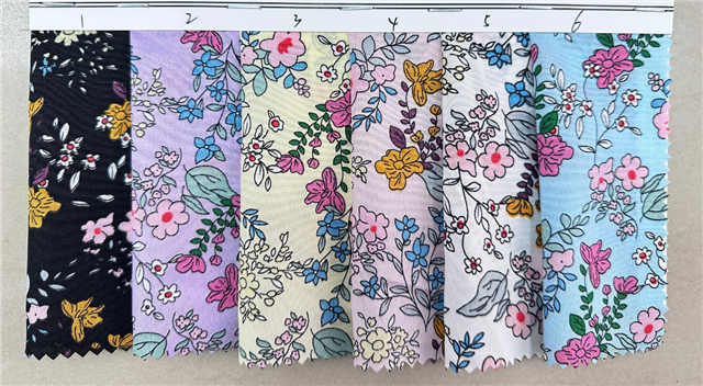 flower print 100％ polyester fabric