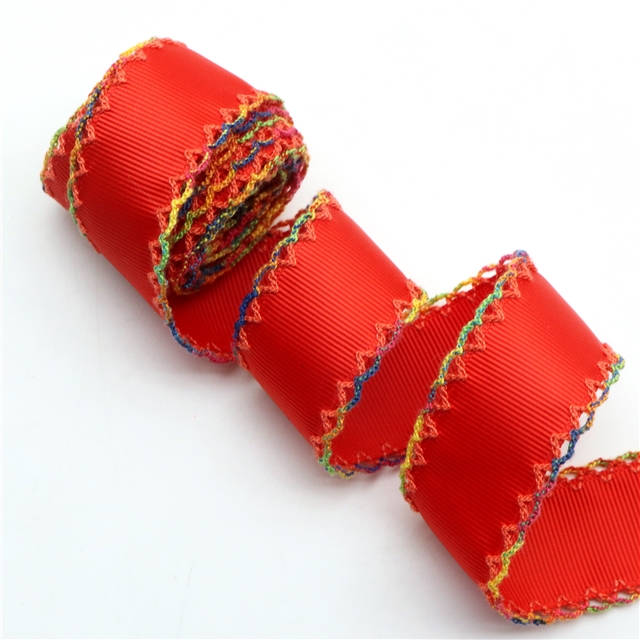 grosgrain red series grosgrain double layer two-color hook ribbon