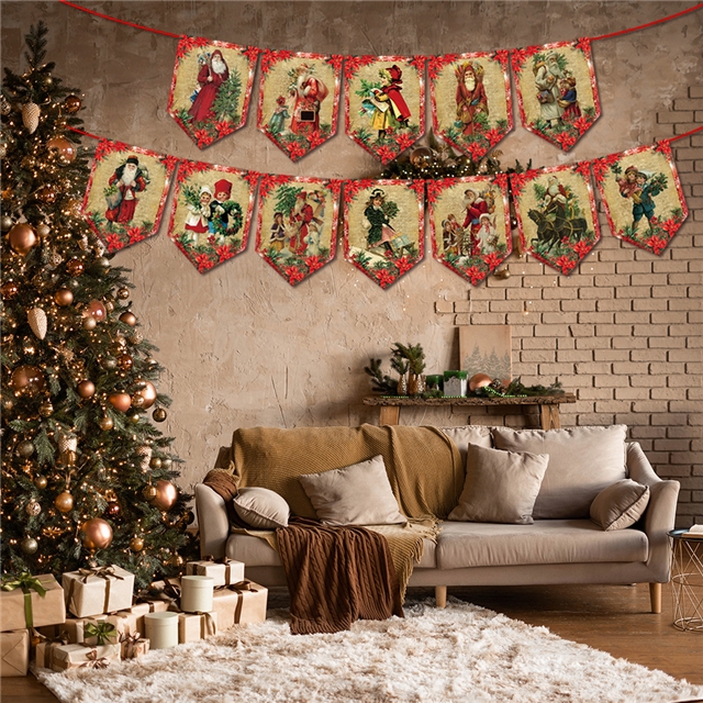 Christmas retro adhesive stickers red wine bottle stickers