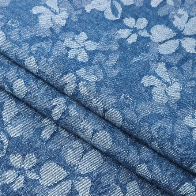 flower jacquard denim fabric