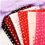 hot stamping heart chiffon fabric