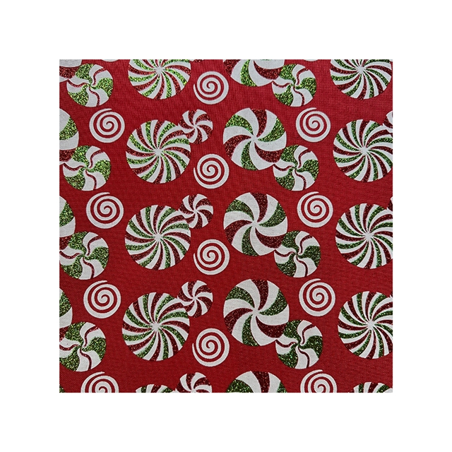 glitter christmas candy imitation linen