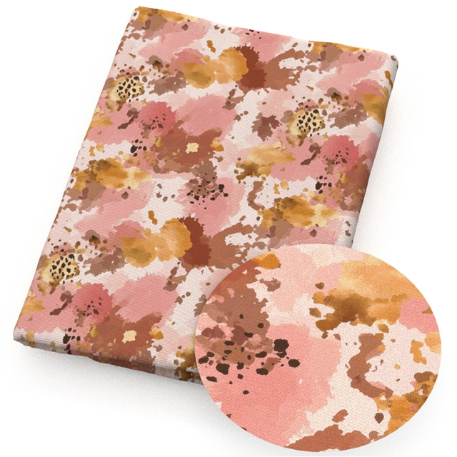 polyester cotton geometric leopard series polyester cotton fabric set (10 pcs/set) polyester cotton fabric,50*45cm(19.7*17.7