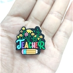 glitter letters series silicone beads