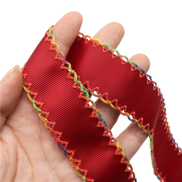 grosgrain red series grosgrain double layer two-color hook ribbon