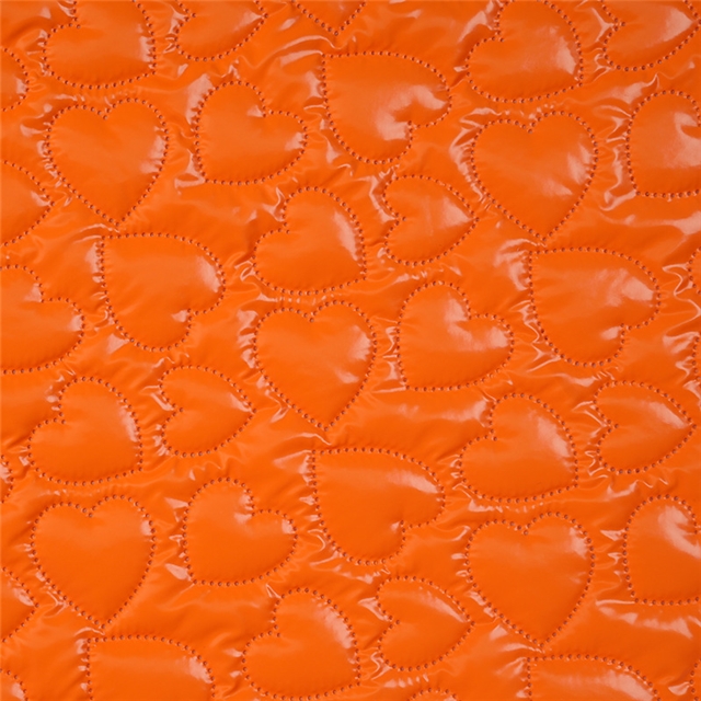 heart ultrasonic embossing PU cotton fabric