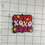 glitter letters series silicone beads