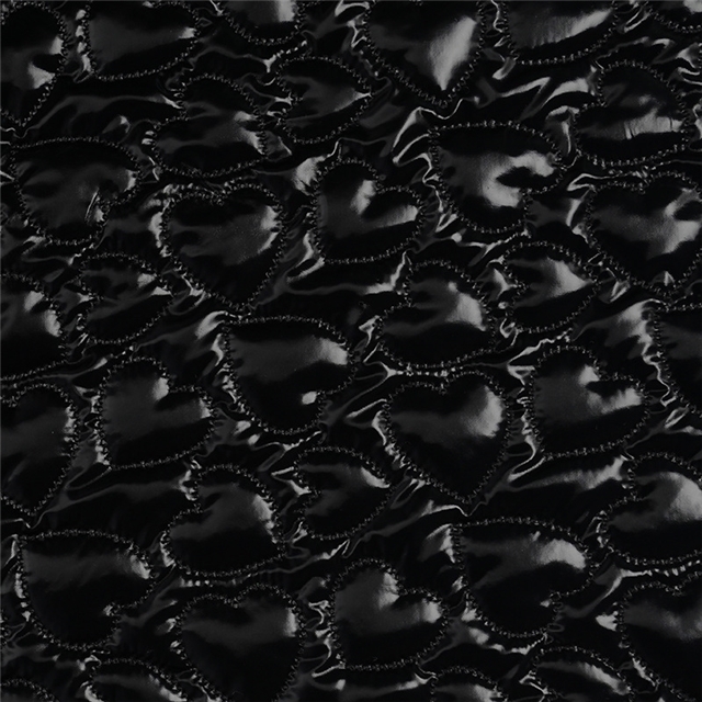 heart ultrasonic embossing PU cotton fabric