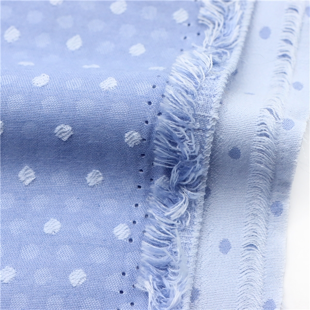Solid Color Pokal Dot Jacquard Fabric 3#blue,50*140cm(19.7*55.1